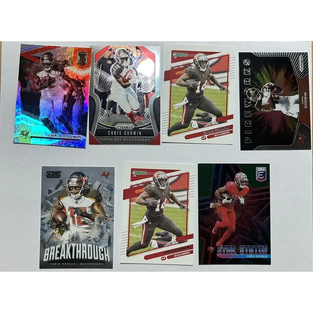Panini Lot of 7 Tampa Bay Buccaneers Chris Godwin Football Cards (Z1)